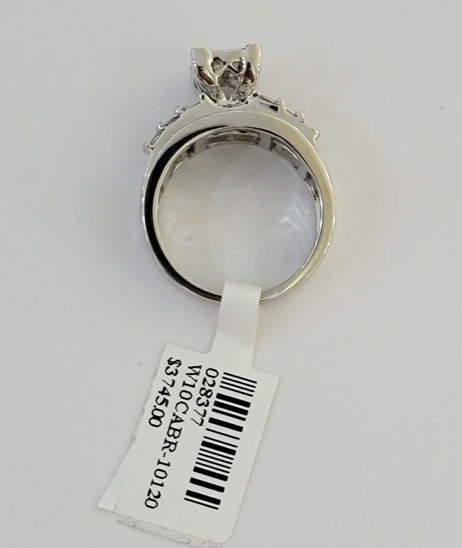 14k white Gold Natural Diamond Ladies Ring 1CT Diamond Real Women's Ring Band - Reva Jeweler