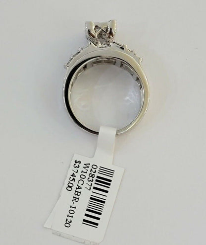 14k white Gold Natural Diamond Ladies Ring 1CT Diamond Real Women's Ring Band - Reva Jeweler