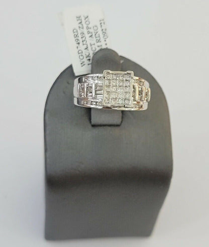 14k white Gold Natural Diamond Ladies Ring 1CT Diamond Real Women's Ring Band - Reva Jeweler