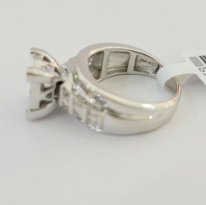 14k white Gold Natural Diamond Ladies Ring 2CT Diamond Real Women Ring Band REAL - Reva Jeweler