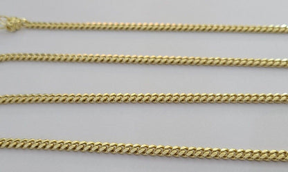 14k Yellow Gold 4mm Miami Cuban Link Chain Necklace 20"-28" Inch Real Solid