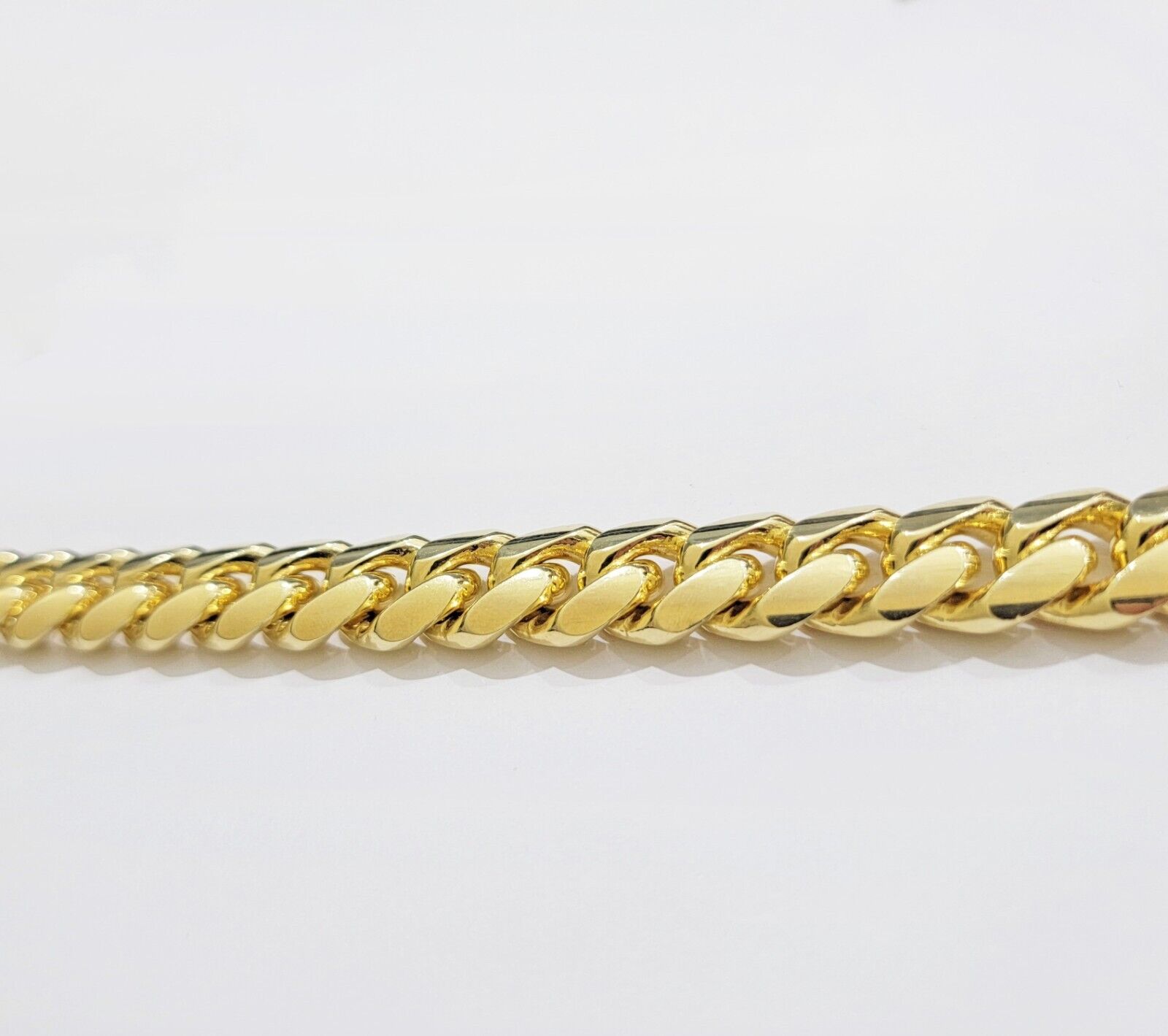 14k Yellow Gold Bracelet 8 Inch Solid 9mm Miami cuban Link Mens Real 14kt Heavy - Reva Jeweler
