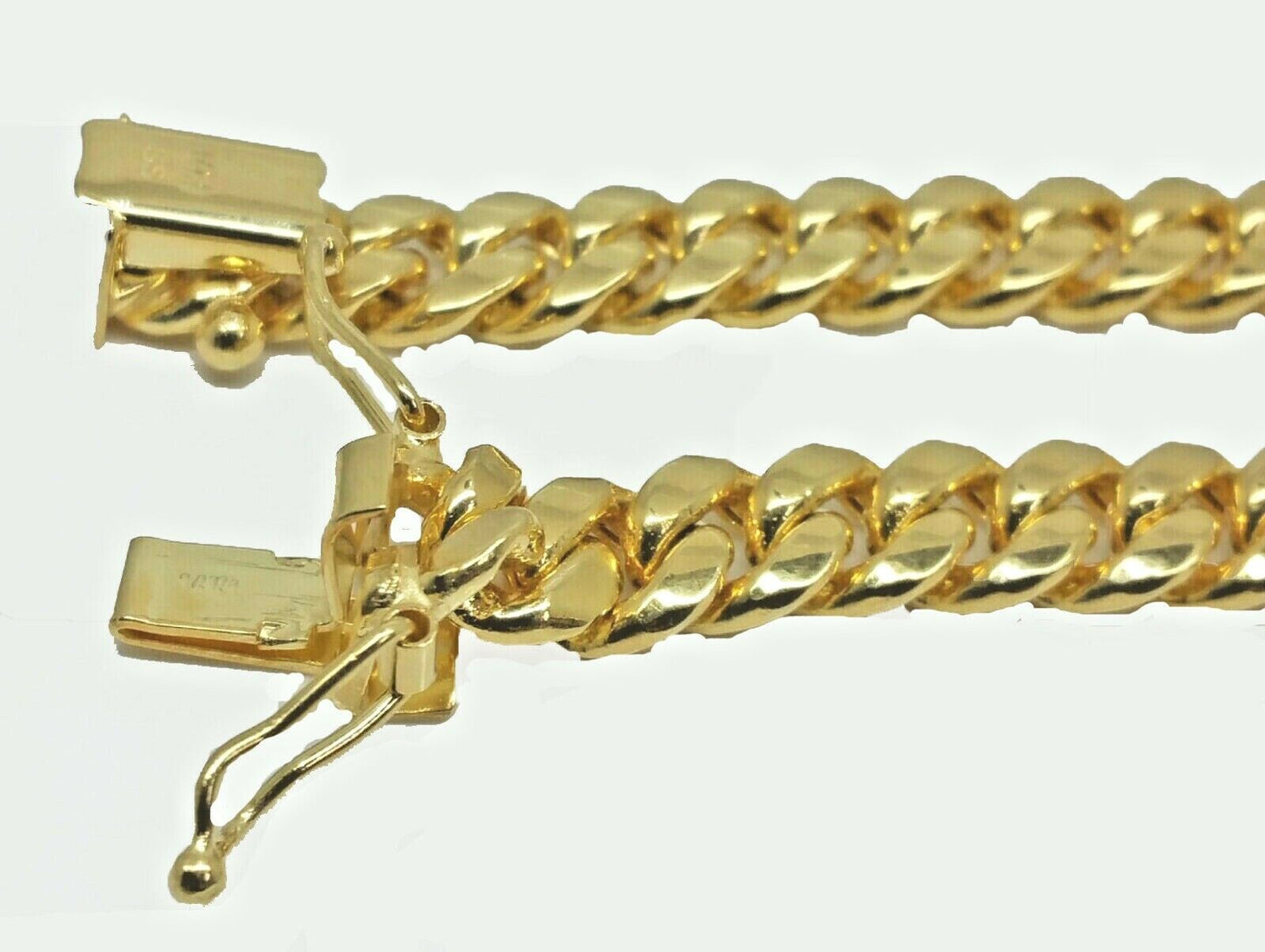 14k Yellow Gold Chain Necklace Miami Cuban Link 8mm 18" - 28" Inch Men's REAL 14kt - Reva Jeweler