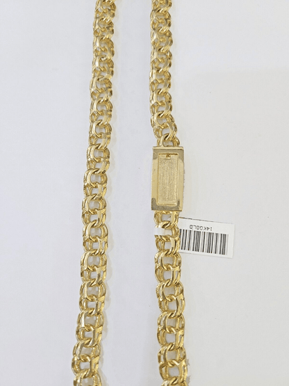 14k Yellow Gold Chino Link ID Necklace Chain 9mm 24Inch For Men's 14kt Gold