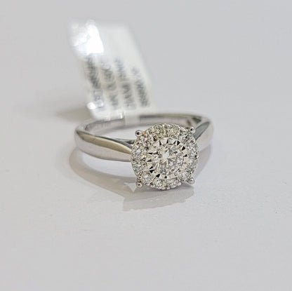14k Yellow Gold Ladies Diamond Ring Wedding Engagement Women Solid Band REAL - Reva Jeweler