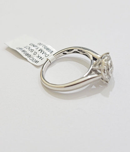 14k Yellow Gold Ladies Diamond Ring Wedding Engagement Women Solid Band REAL - Reva Jeweler