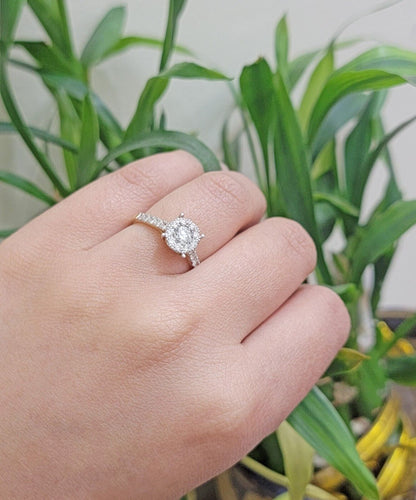 14k Yellow Gold Ladies Diamond Ring Wedding Engagement Women Solid Band REAL - Reva Jeweler