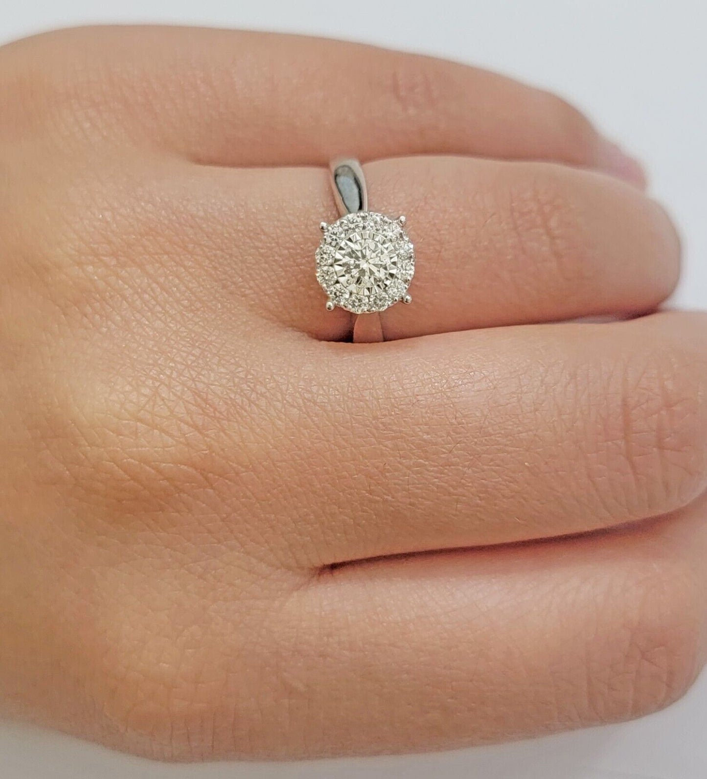 14k Yellow Gold Ladies Diamond Ring Wedding Engagement Women Solid Band REAL - Reva Jeweler