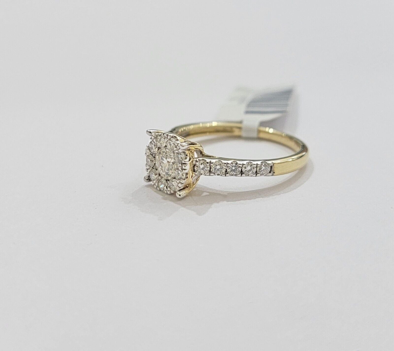 14k Yellow Gold Ladies Diamond Ring Wedding Engagement Women Solid Band REAL - Reva Jeweler