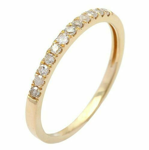 14k Yellow Gold Ladies Wedding Band 1/2CT Diamonds Eternity Setting ALL GENUINE - Reva Jeweler