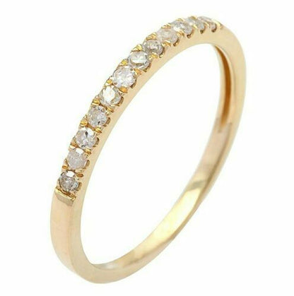 14k Yellow Gold Ladies Wedding Band 1/2CT Diamonds Eternity Setting ALL GENUINE - Reva Jeweler