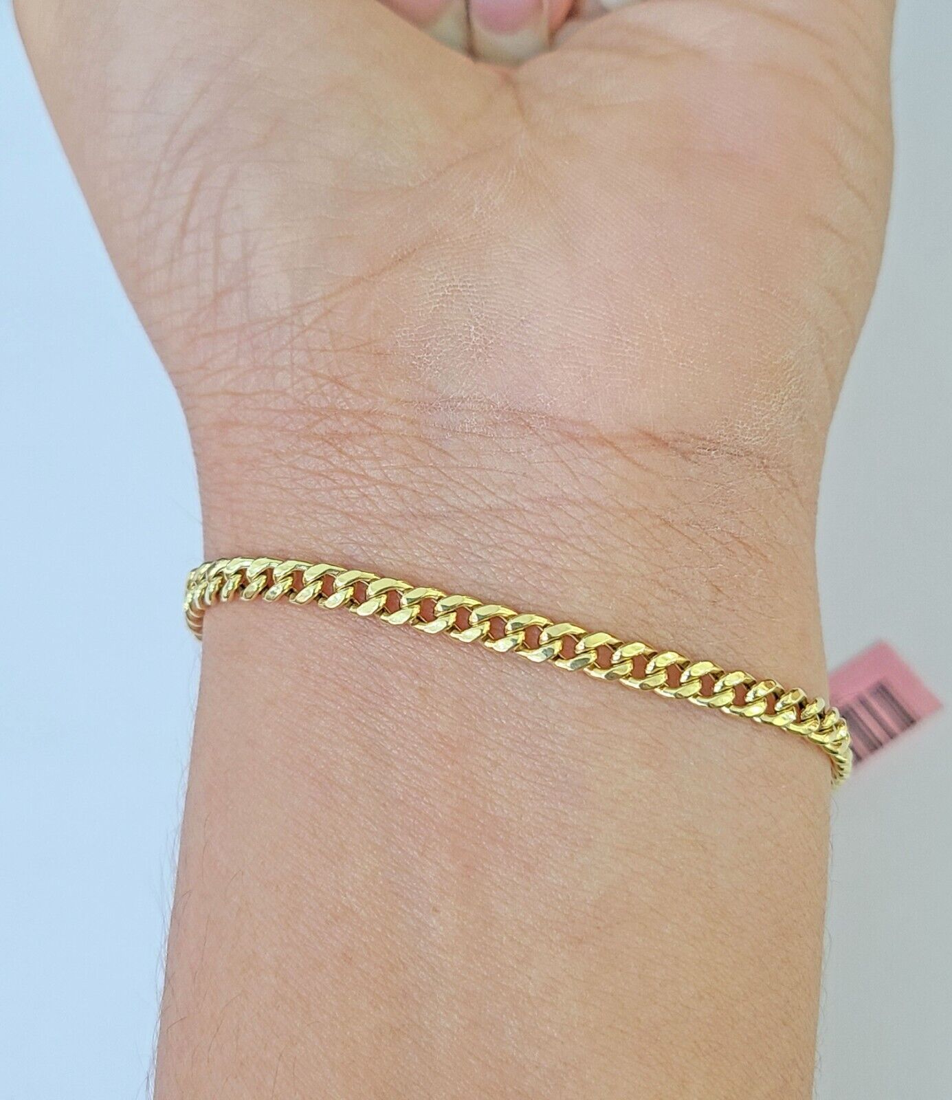 14K Yellow Gold Miami Cuban Bracelet 8" Inch 3mm Box Clasp - Reva Jeweler