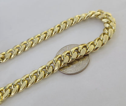 14K Yellow Gold Miami Cuban Bracelet 8.5" Inch 11mm Box Clasp Link Real 14Kt - Reva Jeweler