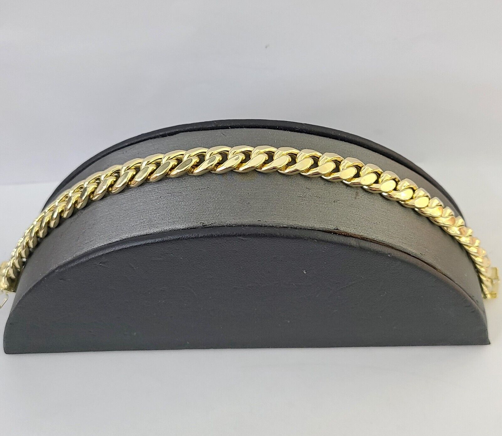 14K Yellow Gold Miami Cuban Bracelet 8.5" Inch 11mm Box Clasp Link Real 14Kt - Reva Jeweler