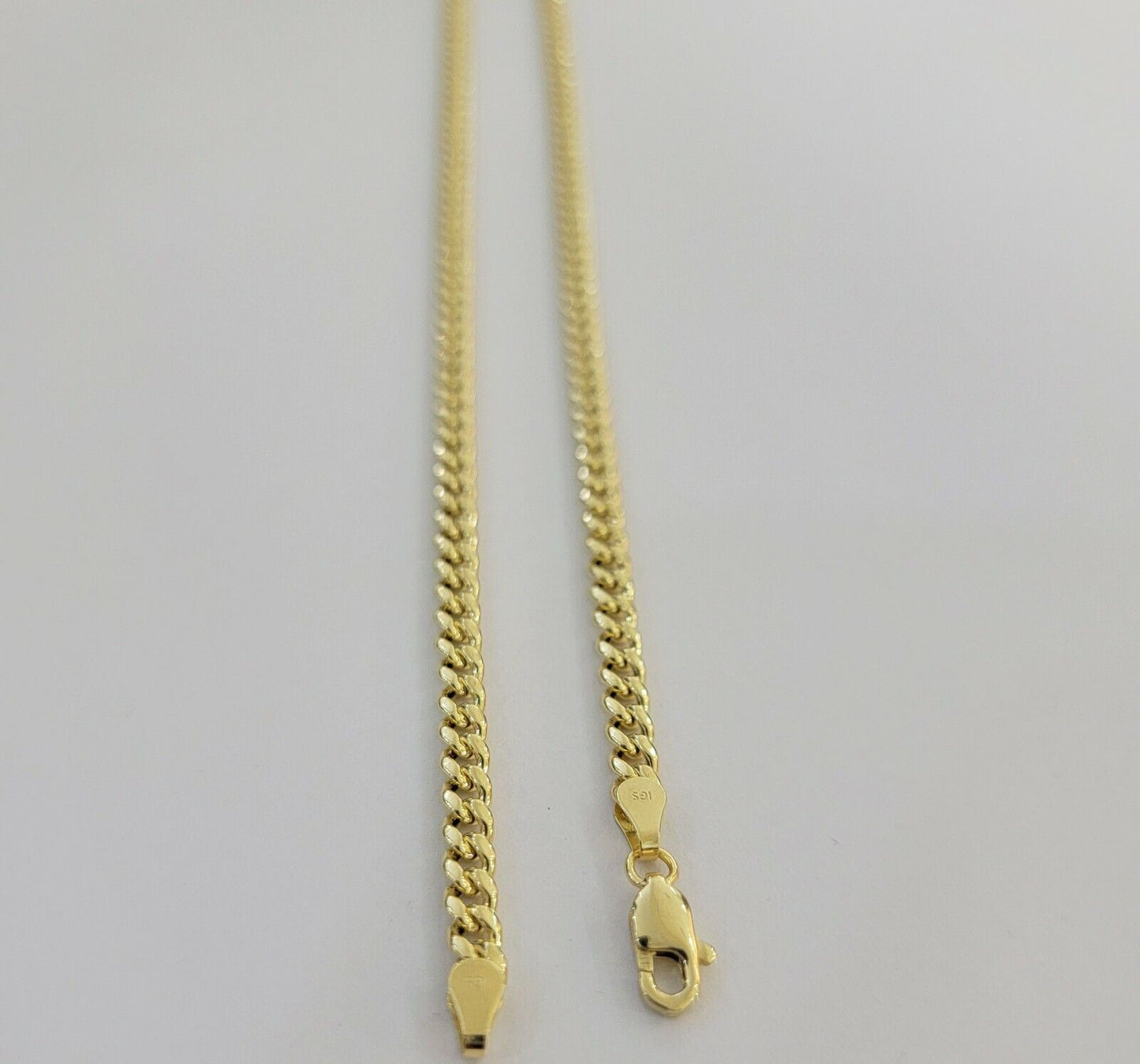 14k Yellow Gold Miami cuban Link Chain 3.5mm Necklace 24" Men Women , REAL 14KT - Reva Jeweler
