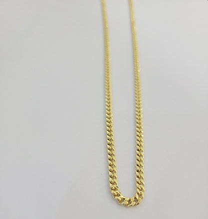 14k Yellow Gold Miami cuban Link Chain 3.5mm Necklace 24" Men Women , REAL 14KT - Reva Jeweler