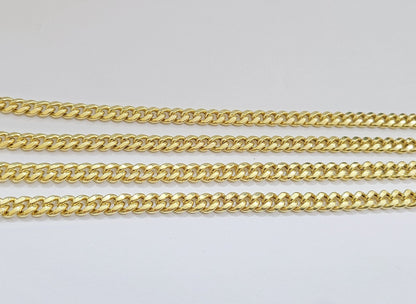 14k Yellow Gold Miami Cuban Link Chain 6mm 20" Necklace Box Lock Choker REAL