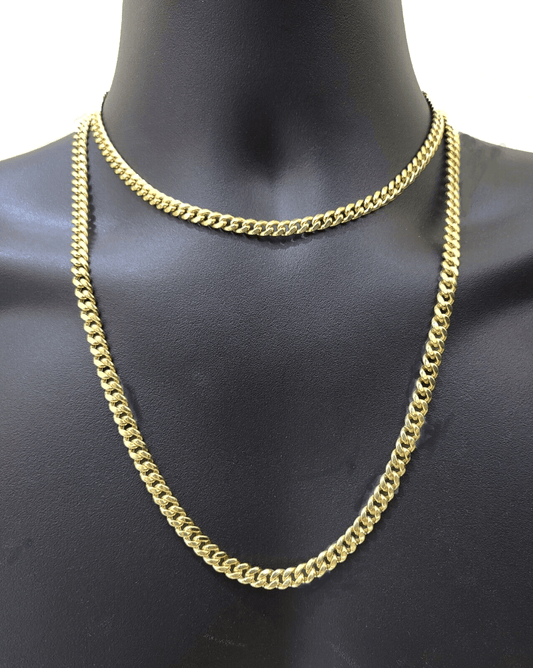 14k Yellow Gold Miami Cuban Link Chain 6mm 20" Necklace Box Lock REAL - Reva Jeweler