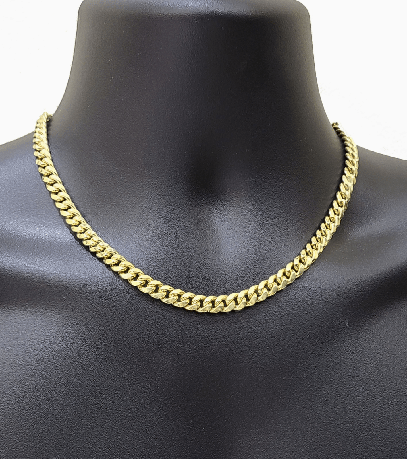 14k Yellow Gold Miami Cuban Link Chain 8mm 20" Necklace Box Lock REAL - Reva Jeweler