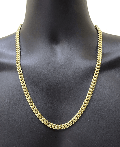 14k Yellow Gold Miami Cuban Link Chain 8mm 22" Necklace Box Lock Real - Reva Jeweler