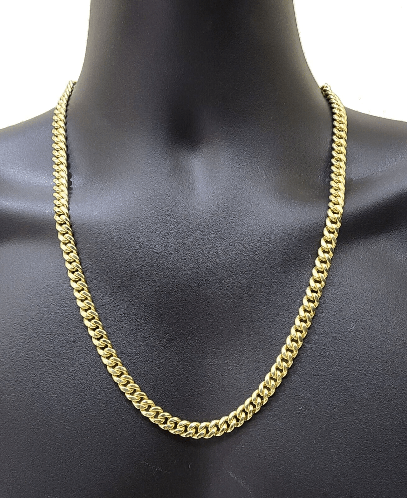 14k Yellow Gold Miami Cuban Link Chain 8mm 26" Necklace Box Lock REAL 14kt - Reva Jeweler