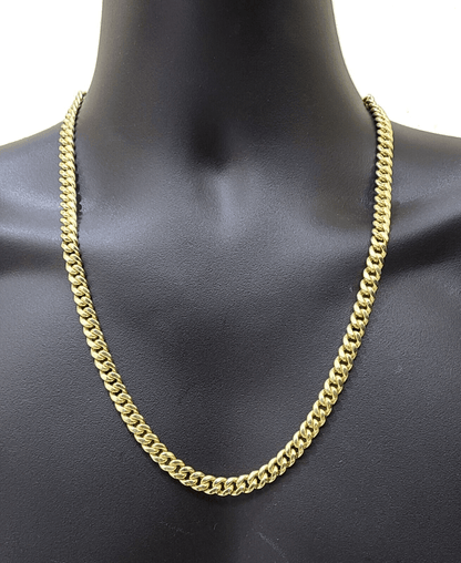 14k Yellow Gold Miami Cuban Link Chain 8mm 26" Necklace Box Lock REAL 14kt - Reva Jeweler