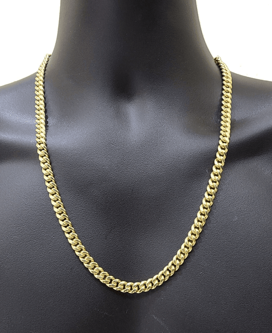 14k Yellow Gold Miami Cuban Link Chain 8mm 26" Necklace Box Lock REAL 14kt - Reva Jeweler
