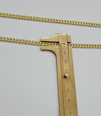 14k Yellow Gold Miami Cuban Link Chain Necklace 18'' 20" 22'' 24'' 26" Inch 5mm - Reva Jeweler