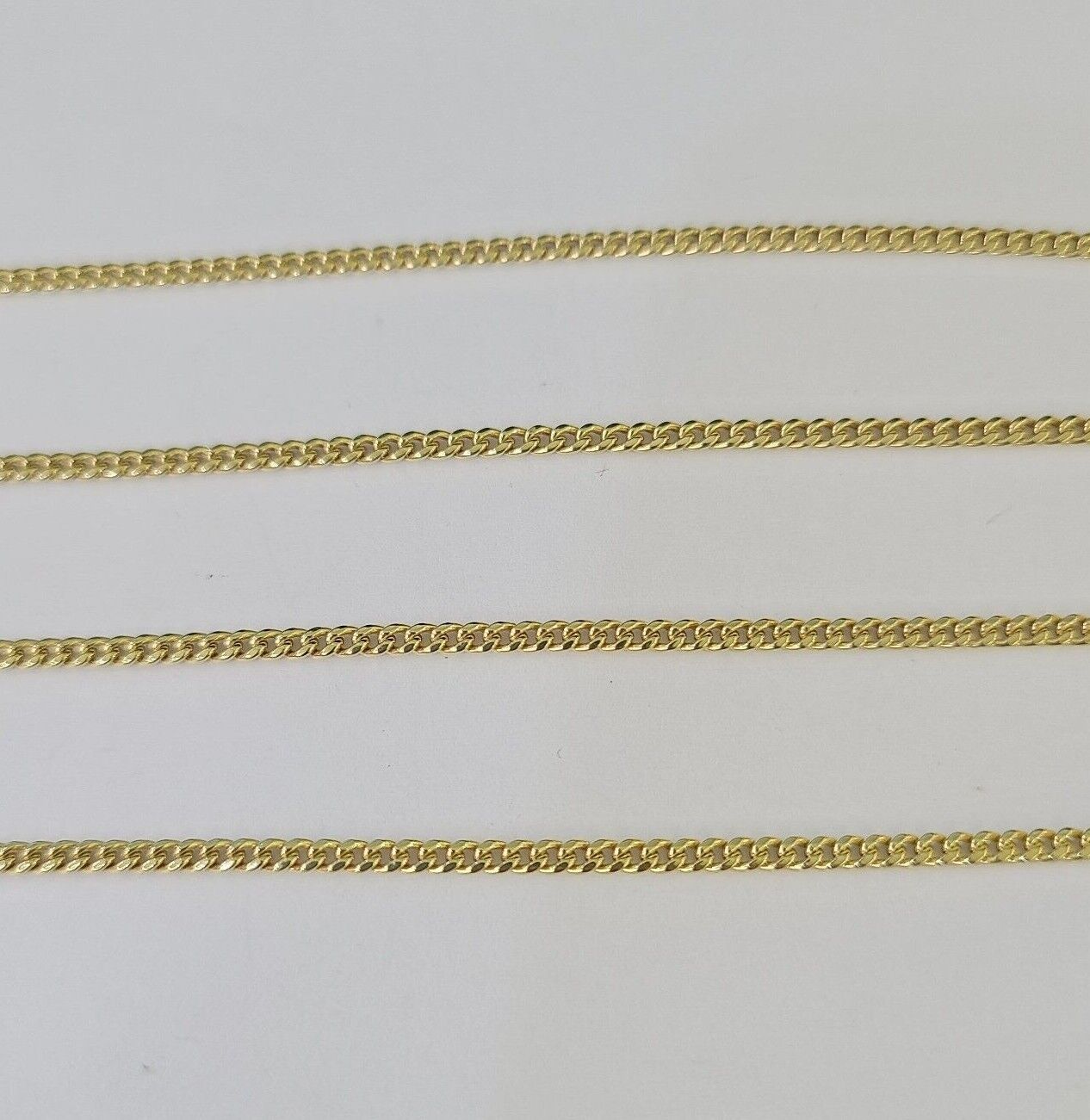 14k Yellow Gold Miami Cuban Link Chain Necklace 2mm 18 - 26 Inches Real - GoldenlinQ