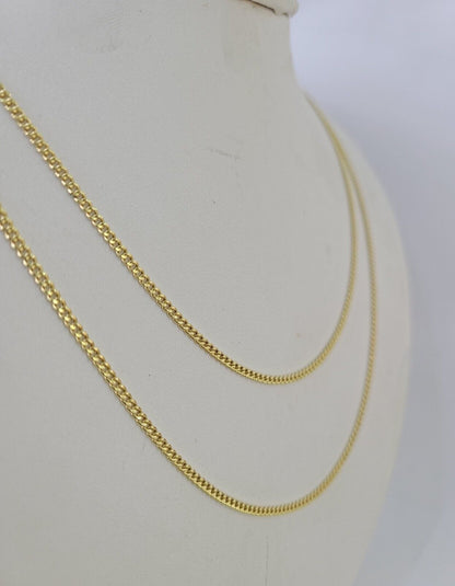 14k Yellow Gold Miami Cuban Link Chain Necklace 2mm 18-26 Inches Real