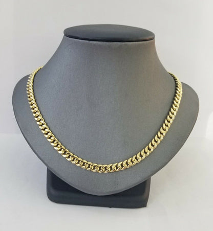 14k Yellow Gold Miami Cuban Necklace Chain 6mm 7mm 8mm 9mm 14K