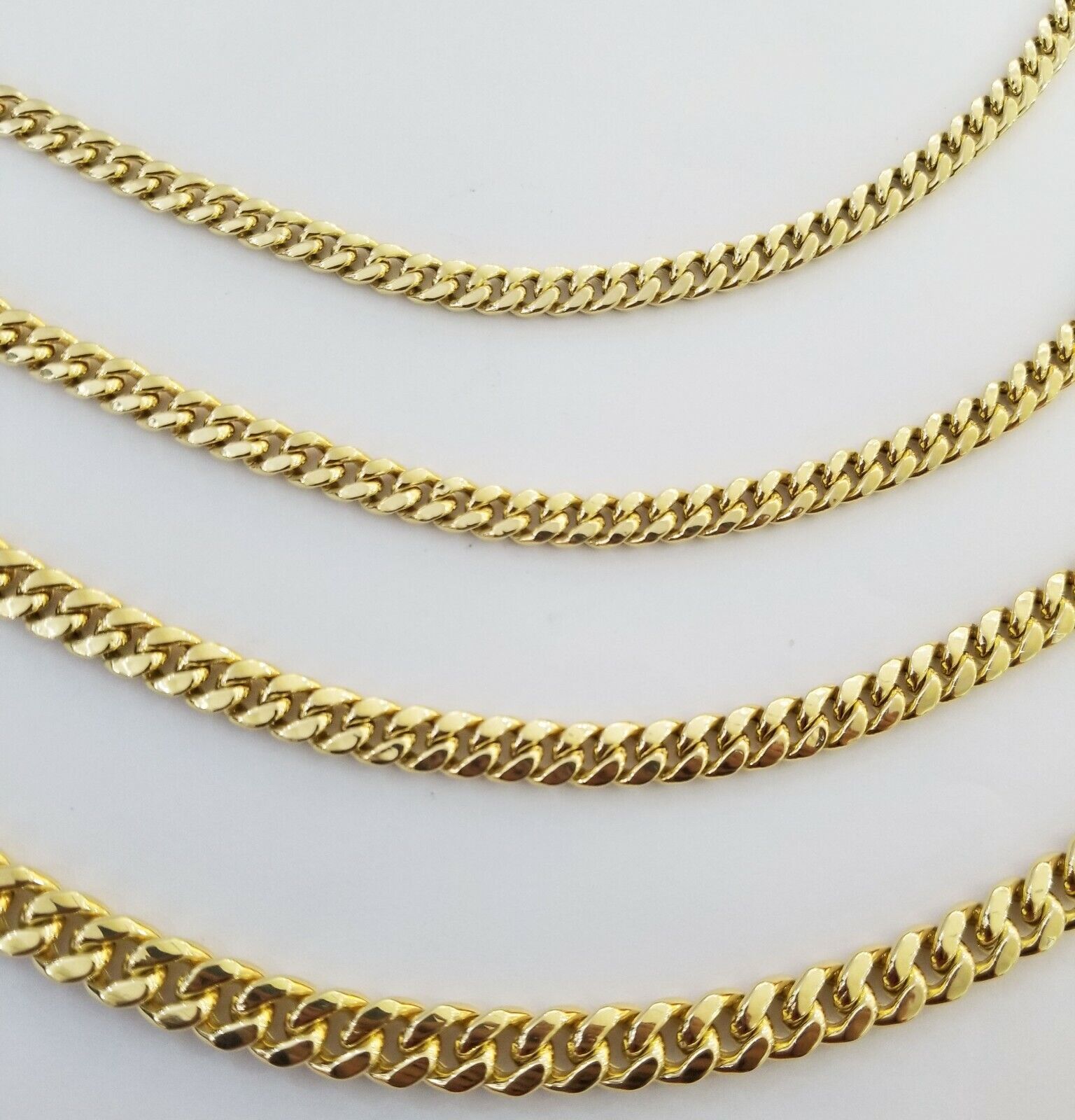 14k Yellow Gold Miami Cuban Necklace Chain 6mm 7mm 8mm 9mm 14K