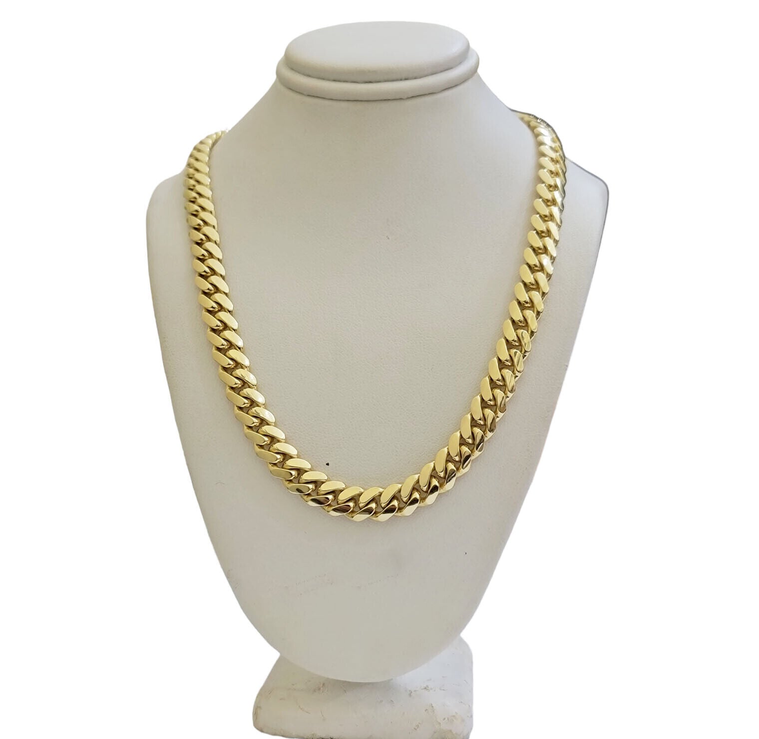 14k Yellow Gold Necklace 8mm Miami Cuban Link Chain 20 - 32 Inch REAL 14kt SOLID - Reva Jeweler