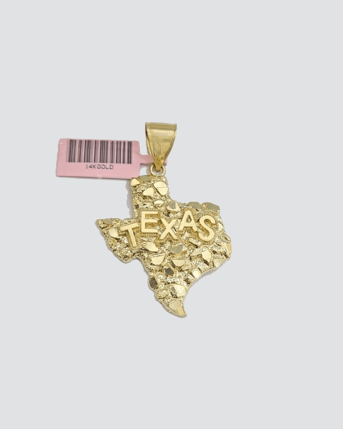 14k Yellow Gold Rope Chain 20'' Inch Necklace Texas Map Charm Pendant Real 14kt - Reva Jeweler