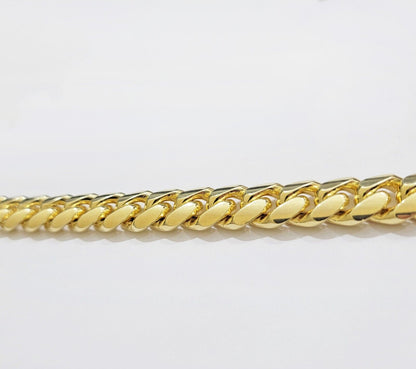 14k Yellow Gold Solid 10mm Bracelet Miami cuban Link 8" For Mens Real 14kt Heavy - Reva Jeweler