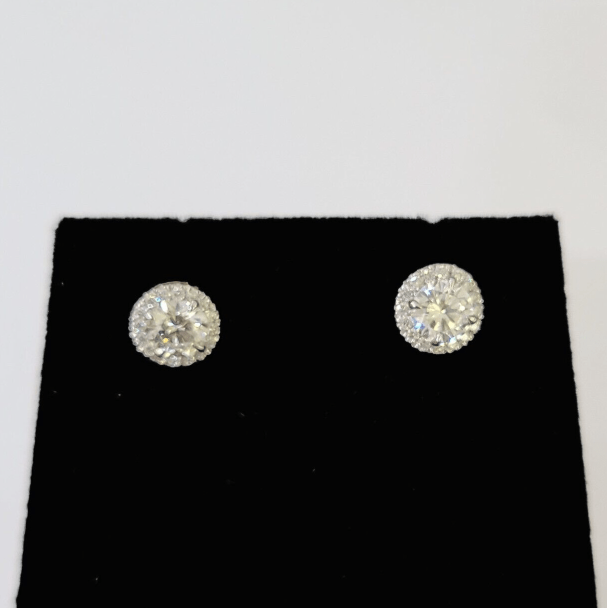 14k Yellow gold Square Earrings Diamond screw - back Lab Created Women Men Studs - Reva Jeweler
