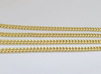 Real 14k Yellow Gold 7mm Miami Cuban Link Chain 20" Necklace Box Lock