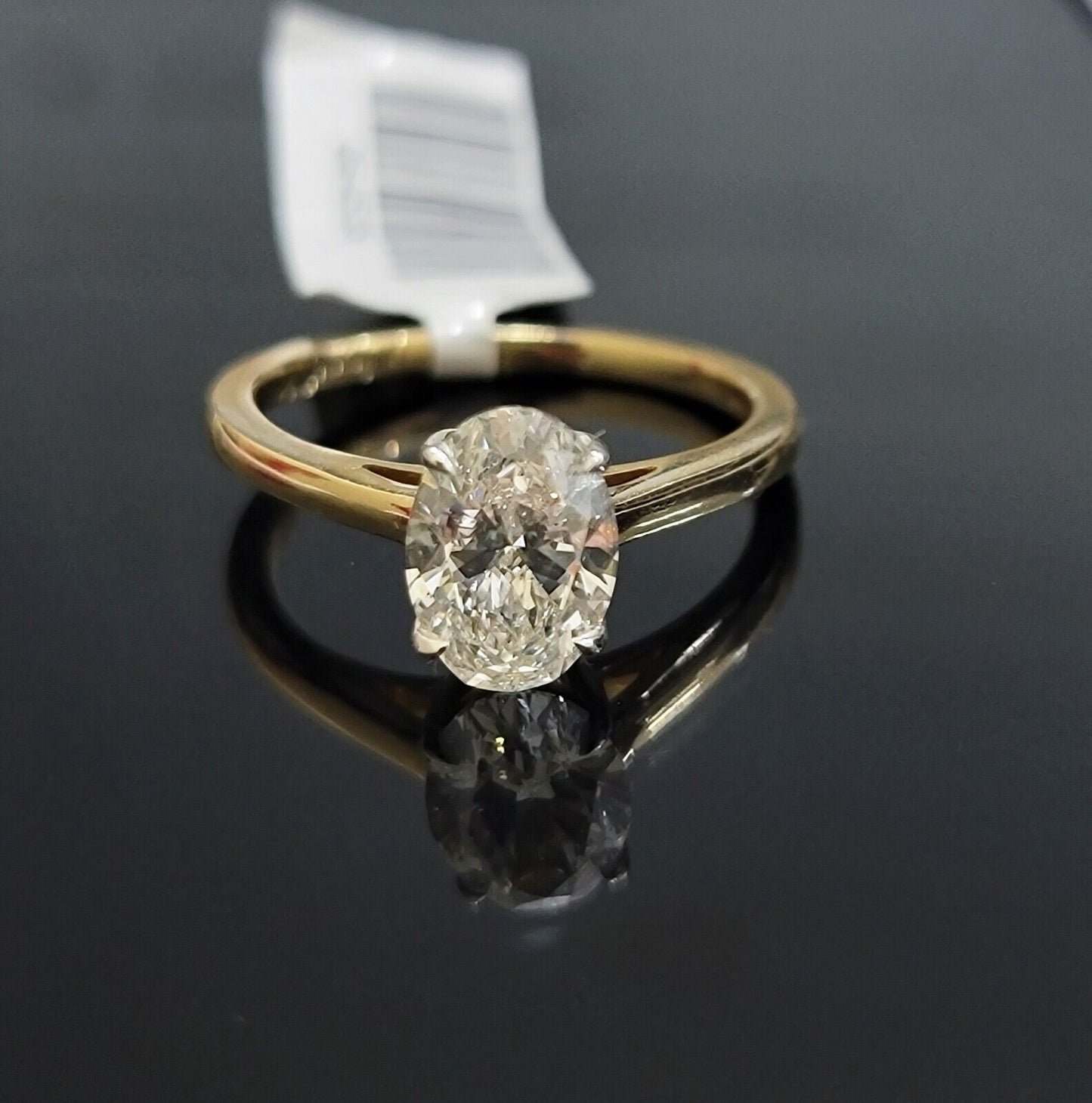 1.50 CT Diamond Solitaire 14k Gold Engagement Wedding Ladies Ring lab - created - Reva Jeweler