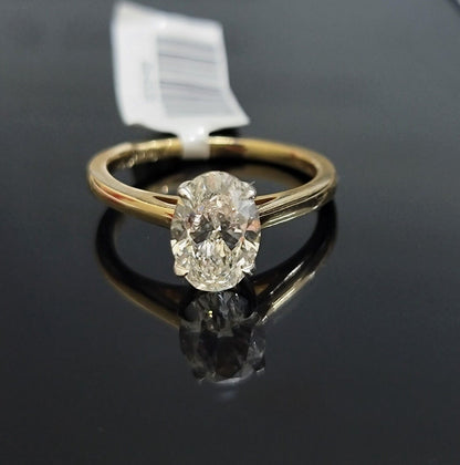 1.50 CT Diamond Solitaire 14k Gold Engagement Wedding Ladies Ring lab - created - Reva Jeweler