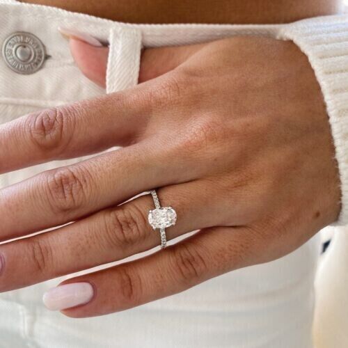 1.75 CT Diamond Solitaire 14k Gold Engagement Wedding Ladies Ring lab - created - Reva Jeweler