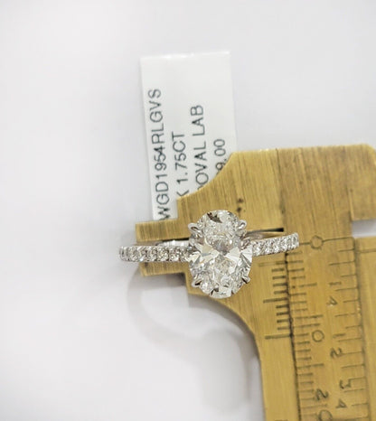 1.75 CT Diamond Solitaire 14k Gold Engagement Wedding Ladies Ring lab - created - Reva Jeweler