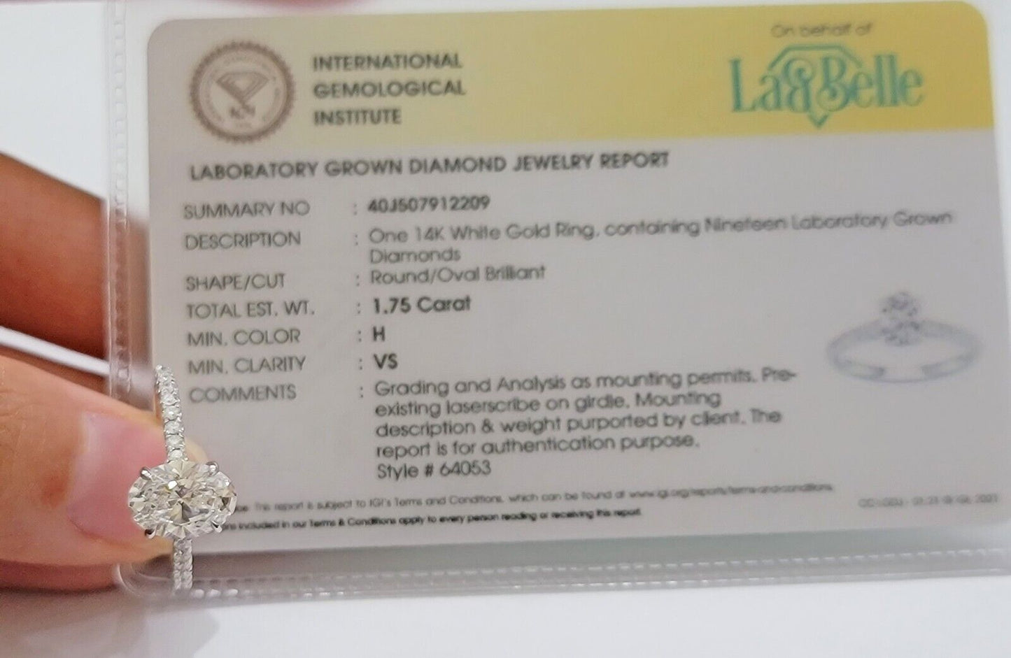 1.75 CT Diamond Solitaire 14k Gold Engagement Wedding Ladies Ring lab - created - Reva Jeweler