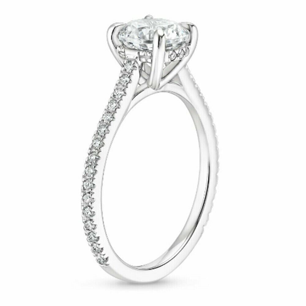 1.75 CT Diamond Solitaire 14k Gold Engagement Wedding Ladies Ring lab - created - Reva Jeweler