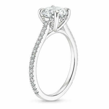 1.75 CT Diamond Solitaire 14k Gold Engagement Wedding Ladies Ring lab - created - Reva Jeweler