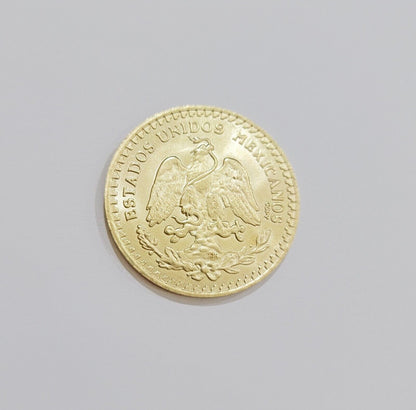 1947 Mexican Centenario 50 Gold Pesos Copy Coin Solid 10k Yellow Gold Centenaro - Reva Jeweler