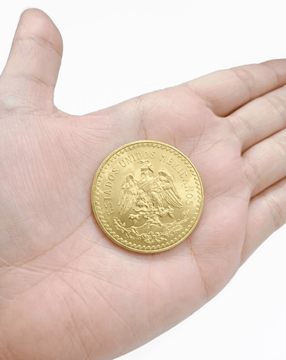 1947 Mexican Centenaro 50 Gold Pesos Coin Solid 22k Yellow Gold Oro Centenario - Reva Jeweler