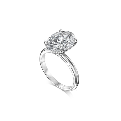 1CT IGI Certified Diamond Engagement Ring VS2 D Oval Lab - created 14k Yellow Gold - Reva Jeweler