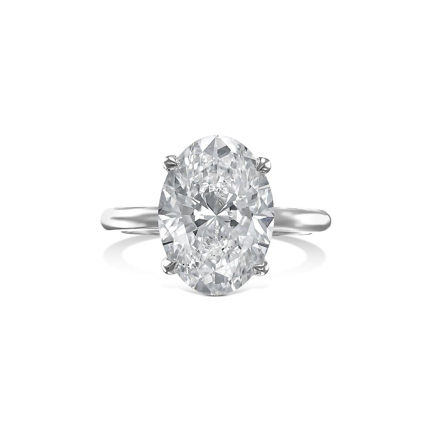 1CT IGI Certified Diamond Engagement Ring VS2 D Oval Lab - created 14k Yellow Gold - Reva Jeweler