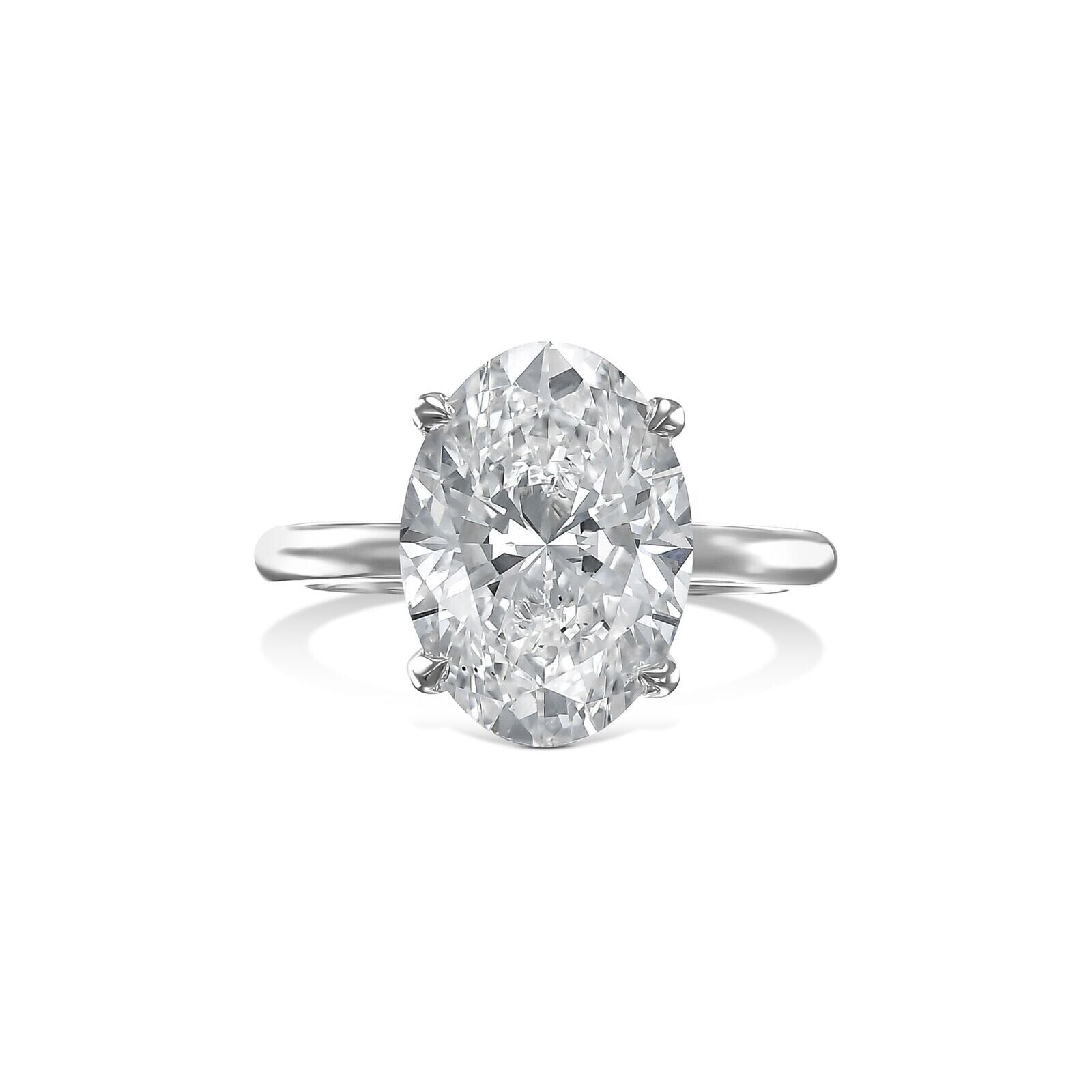 1CT IGI Certified Diamond Engagement Ring VS2 D Oval Lab - created 14k Yellow Gold - Reva Jeweler