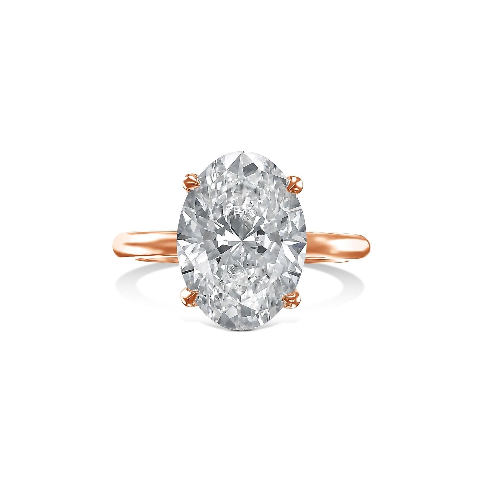 1CT IGI Certified Diamond Engagement Ring VS2 D Oval Lab - created 14k Yellow Gold - Reva Jeweler